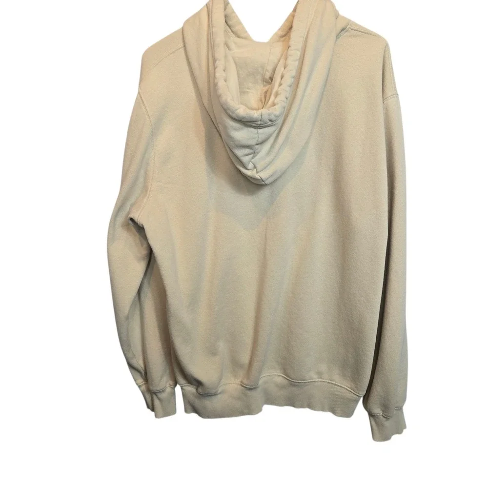 The North Face Hoodie Mens Large Beige‎ Half Dome Graphic Pullover Sweatshirt